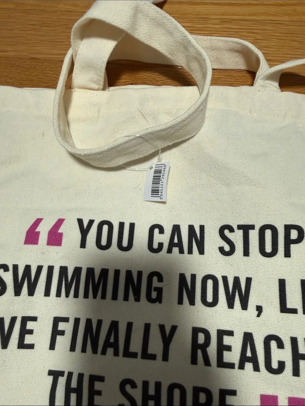 Colleen Hoover Cream Canvas Tote Bag with Illustrated Shelf Design